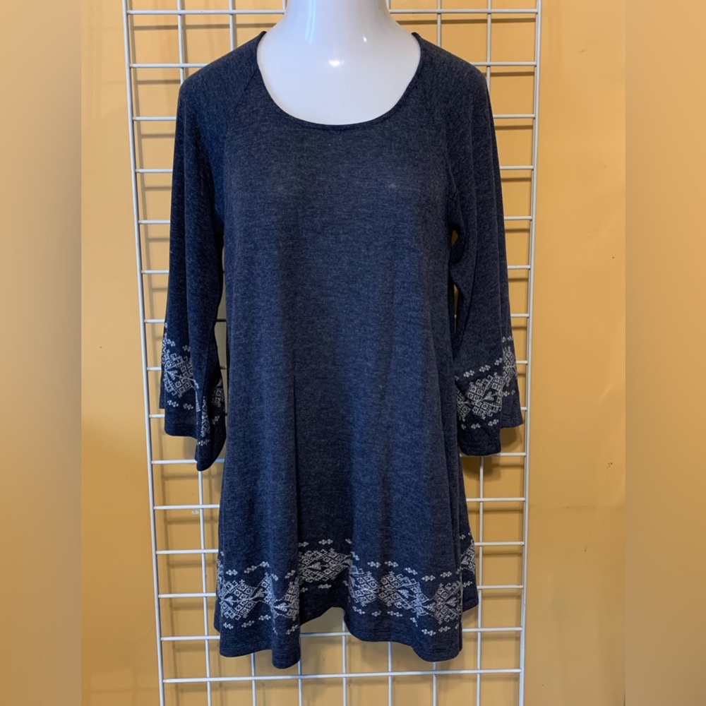 Anthropology easel dress medium grey